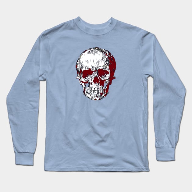 Mondrian Skull Long Sleeve T-Shirt by LefTEE Designs